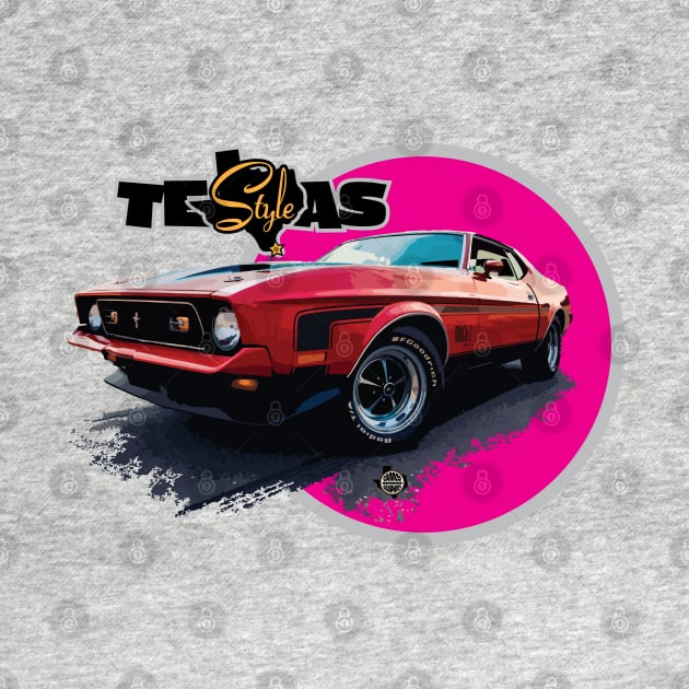 Texas Style Mustang Mach 1 Magenta by CamcoGraphics